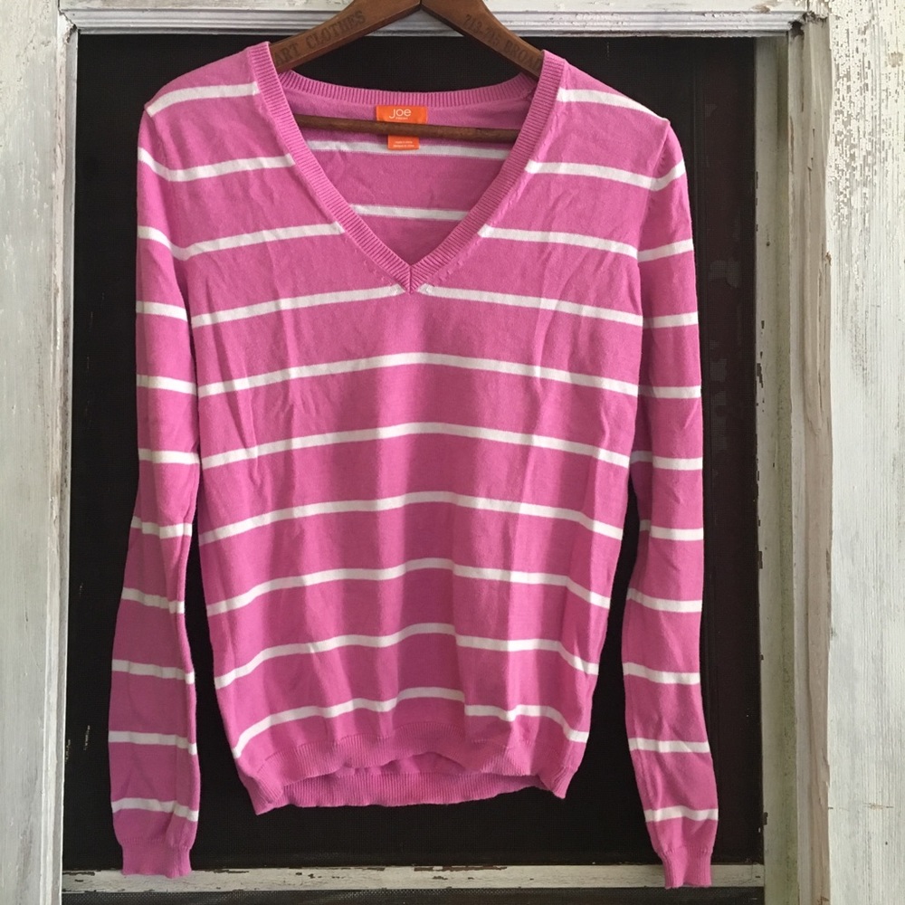 Pink Striped Sweater